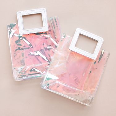 Mini Holographic Clear Gift Bags